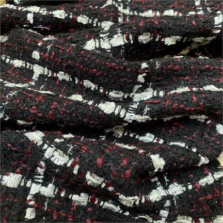 Black & Wine Tweed Image 1