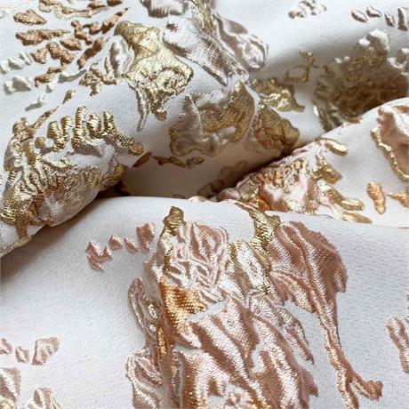 Metallic abstract rose Italian cloque. Image 1