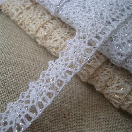 Cotton/Metaalic Lace Edge Image 1