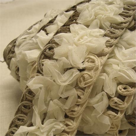 Beige and Cream Ribbon Trim Image 1