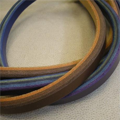 Layered Leather Strap 15mmx11mm - 1m Image 1