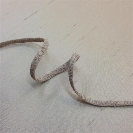 Natural Linen Knitted Tubular Cord Image 1