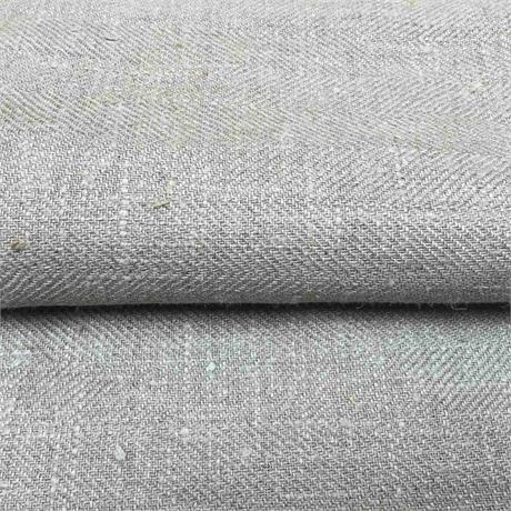 Coarse Herringbone Natural Linen Image 1