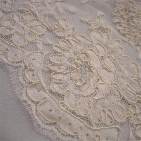 IVORY CORDED 90CM LACE Image 1