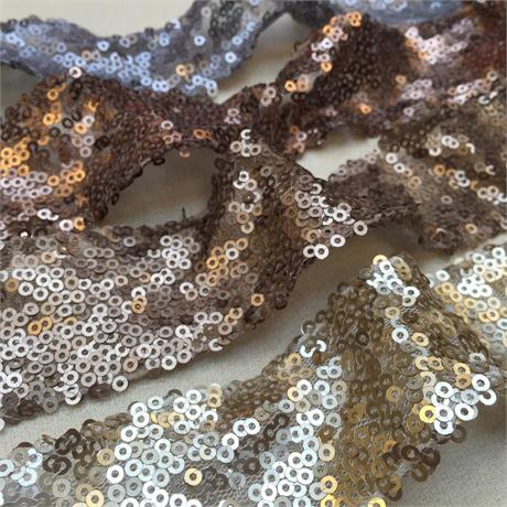 Sequinned Tulle Trim Image 1