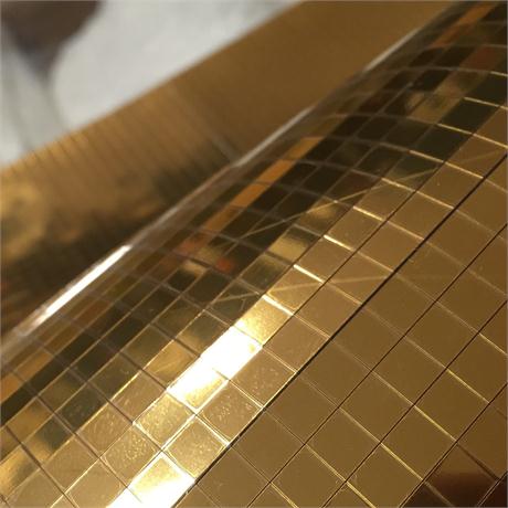 Sheet of Adhesive Gold Squares Image 1