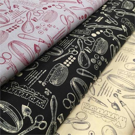 Dressmaking Tools Cotton print Image 1