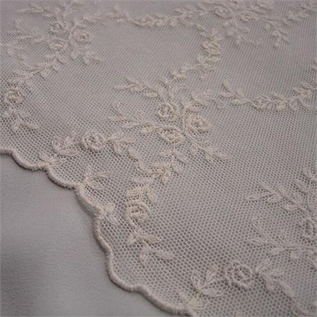 French Embroidered Cotton Tulle Image 1