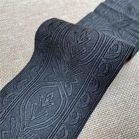 Black Polyester Jacquard Ribbon Image 1