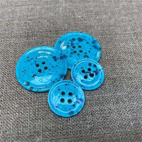 Italian Polyester Speckled  4-Hole Button Image 1