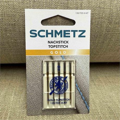 Schmetz 130/705 Size 90 H-NT VDS Gold Topstitch Needles Image 1