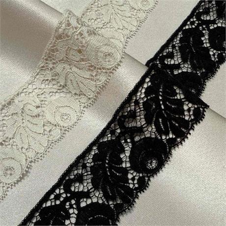 Fine French Cotton Leavers Lace Trim Image 1