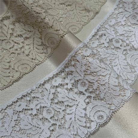 Fine French Cotton Leavers Lace Border Image 1
