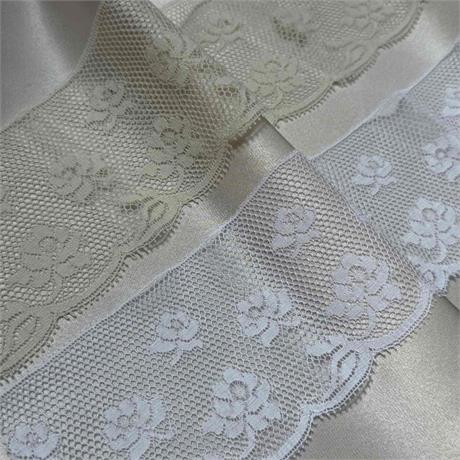 Fine French Cotton Leavers Lace Border Image 1
