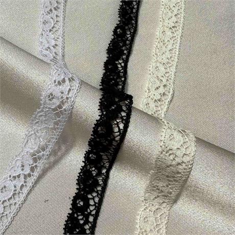 Fine French Cotton Leavers Lace Edging Image 1