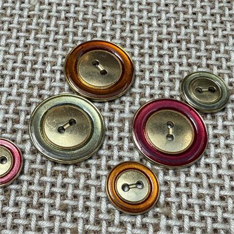 Italian 2-Hole Gold Metal Button Image 1