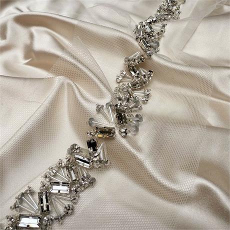 Fine Silver Hand Beaded Indian Trimming Image 1