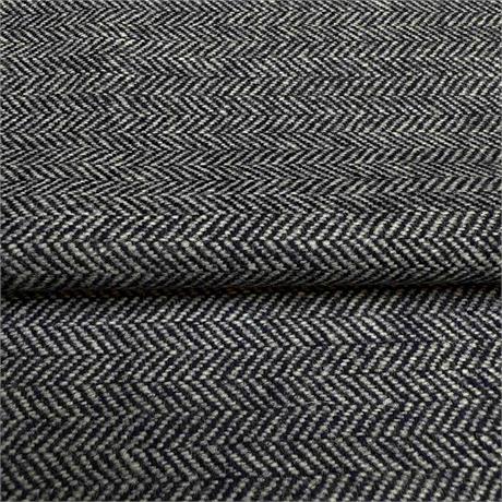 Black Herringbone UK Tweed 400gms Image 1