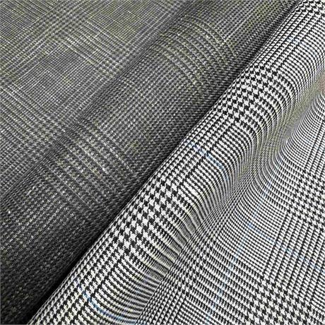 Wool/Linen Prince of Wales Check Image 1