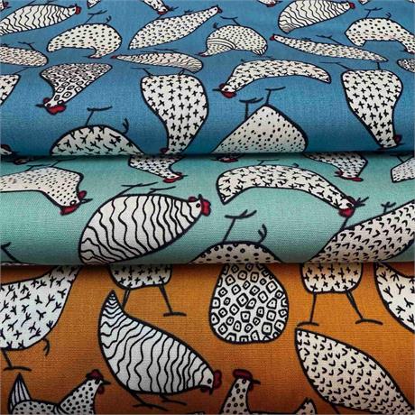 Chicken Print Poplin Image 1