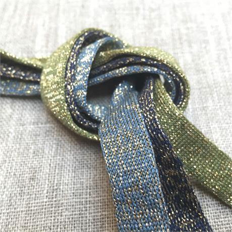 Italian Metallic Tubular Knitted Cord Image 1