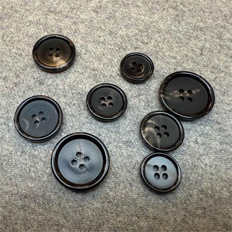 UK Natural Polished Horn Button Image 1
