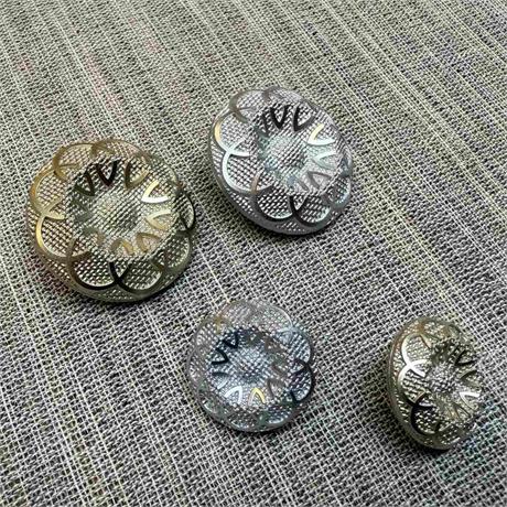 Italian Polyester Metallic Effect Shank Button Image 1