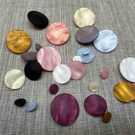 Italian Polyester Frosted Shank Button Image 1