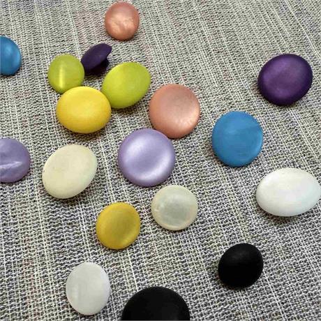 Italian Polyester Domed Shank Button Image 1