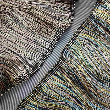 Fine Italian 4-Colour Viscose Fringe Image 1