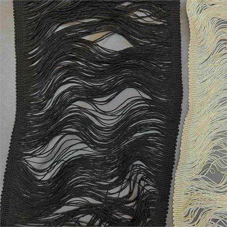 Fine Italian Viscose Double Edge Fringe Image 1