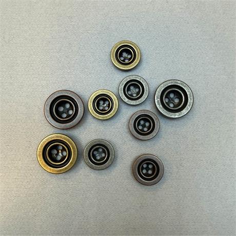 Recycled Metal 4-Hole Button Image 1