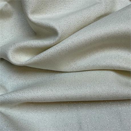 Silver Metallic Ivory Twill Image 1