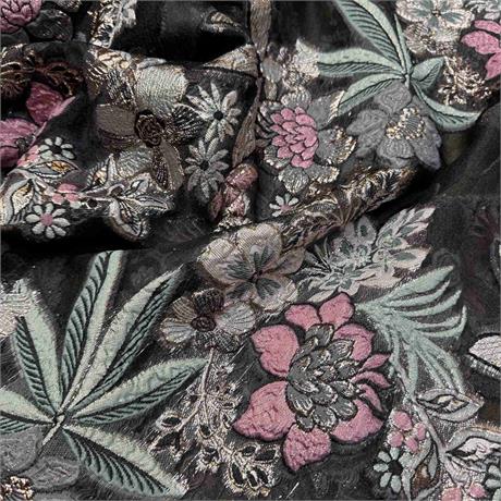 Italian metallic cloqué organza Image 1