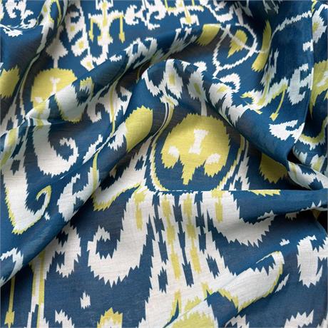 Teal Ikaat Print Image 1