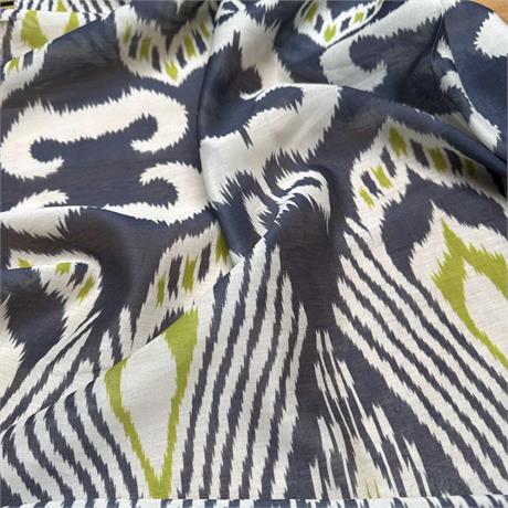 Gunmetal Ikaat Print Image 1