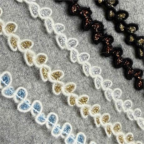 Narrow Wool Metallic Braid Image 1