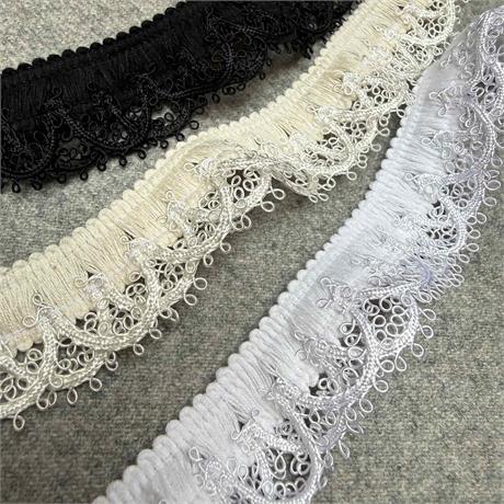 Viscose and Cotton Stretch Lace Edging Image 1