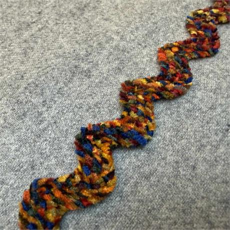 Multicoloured Chenile Ric-Rac Braid Image 1