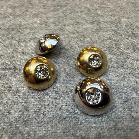 Italian Diamante Metal Shank Buttons Image 1