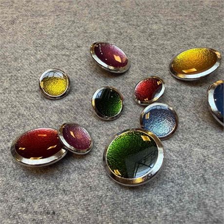 Italian Enamel Metal Button Image 1