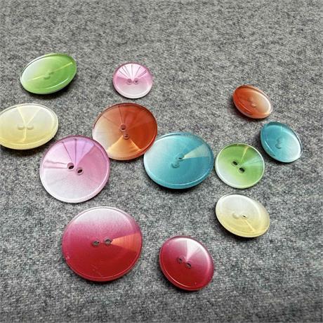 Italian Asymetric Polyester 2-Hole Buttons Image 1