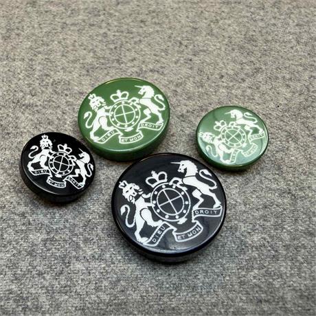 Italian Polyester Crest Shank Buttons Image 1