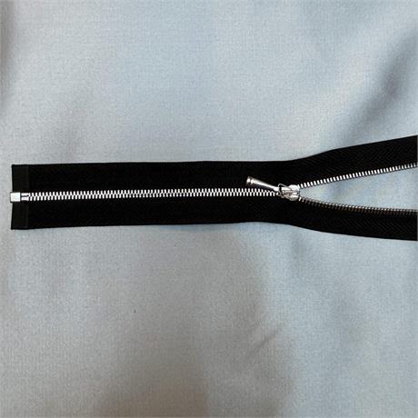 KCC No.1 Metal Silver Open End Zip Image 1