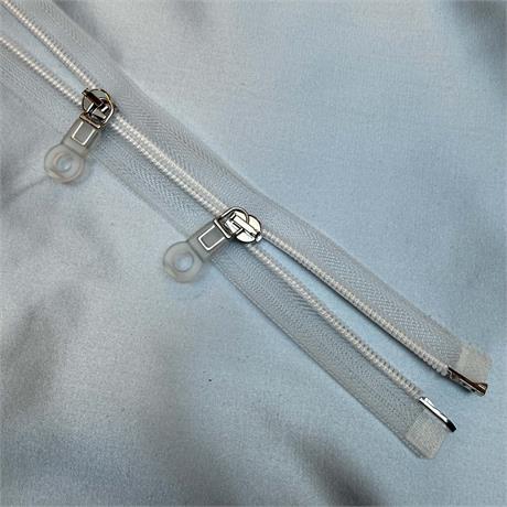 Lampo S7 2-Way Open End Zip with Transparant Tape and Chain Image 1