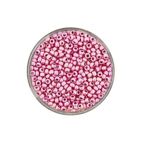 METALLIC PINK GLASS ROCAILLES 2.6MM 17G Image 1