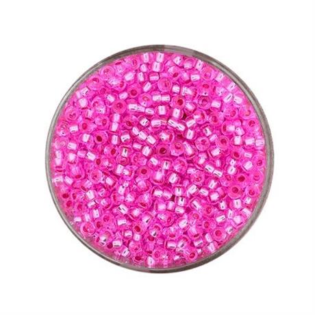 BRIGHT PINK GLASS ROCAILLES 2.6MM 17G Image 1