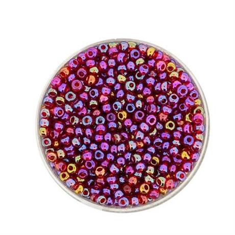 RUBY RAIN GLASS ROCAILLES 2.6MM 17G Image 1