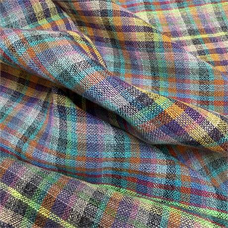 Multicolour Linen Check Image 1