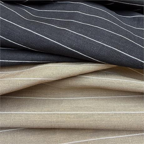 Italian Linen & Cotton Pinstripe Image 1